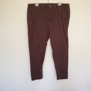 American Eagle burgundy slim straight chinos 38